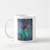 Mug Tulipe rouge sur ardoise gris bleu (Gauche)