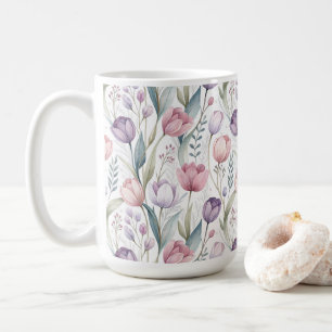 Mug Tulipe scandinave modèle floral