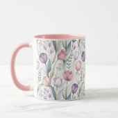 Mug Tulipe scandinave modèle floral (Gauche)
