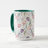 Mug Tulipe scandinave modèle floral (Devant gauche)
