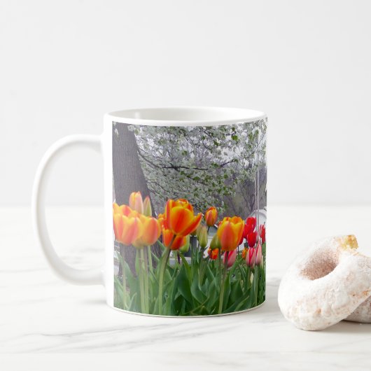 Mug Tulipes de printemps (Avec donut)
