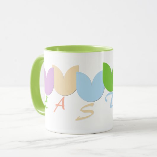 Mug Tulipes de printemps mignonnes, personnalisation d (Devant gauche)