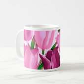 Mug Tulipes du printemps Nom personnalisé Cadeau de la (Devant gauche)