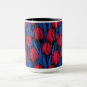 Mug Tulipes en rouge et bleu (Centre)