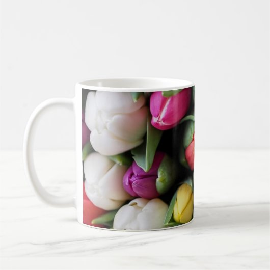 Mug Tulipes Fleurs colorées Printemps de Pâques (Gauche)