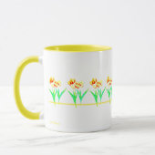 Mug Tulipes Jaunes Avec Musique De Texte (Gauche)