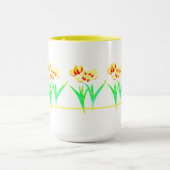 Mug Tulipes Jaunes Avec Texte Grosse Musique (Centre)