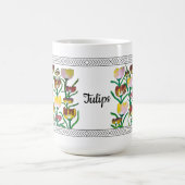 Mug Tulipes multicolores abstraites (Centre)