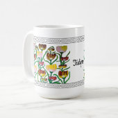 Mug Tulipes multicolores abstraites (Devant gauche)