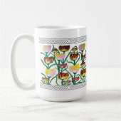 Mug Tulipes multicolores abstraites (Gauche)