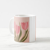 Mug Tulipes Painteté Jolie Rose (Devant gauche)