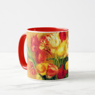 Mug Tulipes par Pierre Renoir, Art Impressionniste Vin
