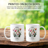 Mug Tulipes personnalisables Fleur de naissance d'avri