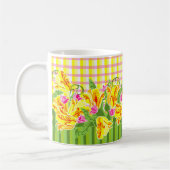 Mug Tulipes & Plaid Spring Coffee Cup (Gauche)