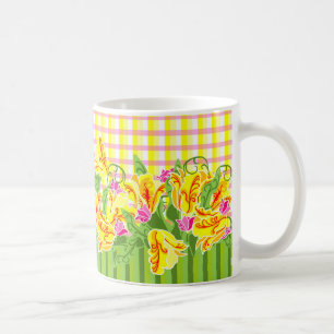 Mug Tulipes & Plaid Spring Coffee Cup
