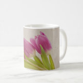 Mug Tulipes Roses Et Dentelles (Devant droit)