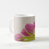 Mug Tulipes Roses Et Dentelles (Devant gauche)