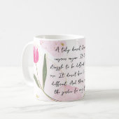 Mug Tulipes roses Imprimer Musique (Devant gauche)