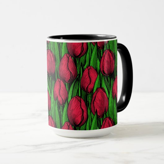 Mug Tulipes rouges (Devant droit)
