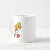 Mug Tulipes rouges et fleurs de jonquilles jaunes (Devant gauche)