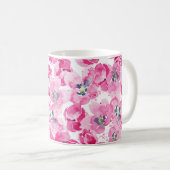 Mug Tulips aquarelle : conception de carte dessinée à (Devant droit)