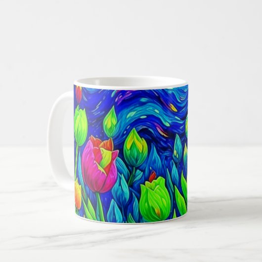 Mug Tulips Van Gogh Style (Devant gauche)