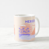 Mug Tulum, Art de voyage, Art rétro (Devant droit)