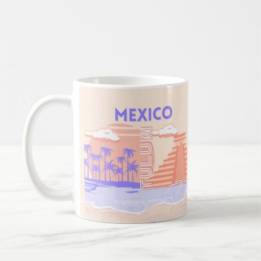 Mug Tulum, Art de voyage, Art rétro (Gauche)