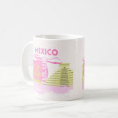 Mug Tulum, Mexique, Art de voyage, Rose (Devant gauche)