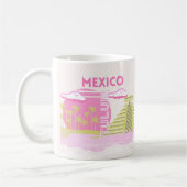 Mug Tulum, Mexique, Art de voyage, Rose (Gauche)