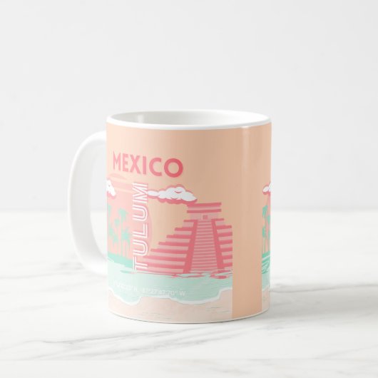 Mug Tulum, Mexique, Art Voyage (Devant gauche)
