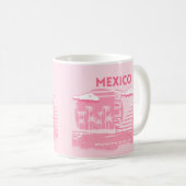 Mug Tulum, Mexique, Art Voyage, Art Rose (Devant droit)