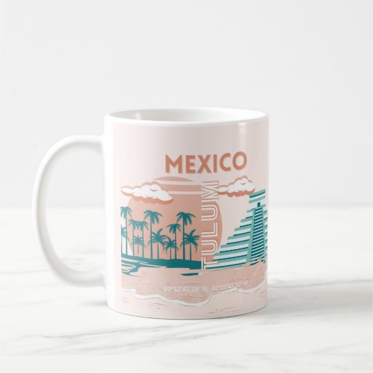 Mug Tulum, Mexique, Art Voyage, Retro (Gauche)