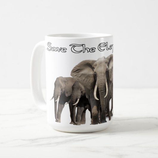 Mug Tumbler Éléphant d'Afrique (Devant gauche)