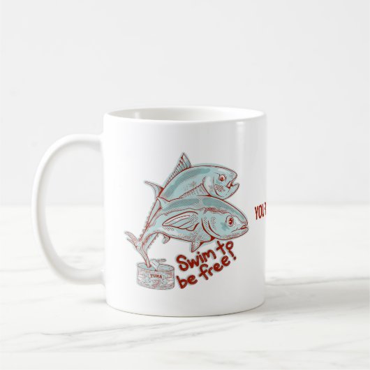 Mug Tuner étain de poisson drôle évasion (Gauche)