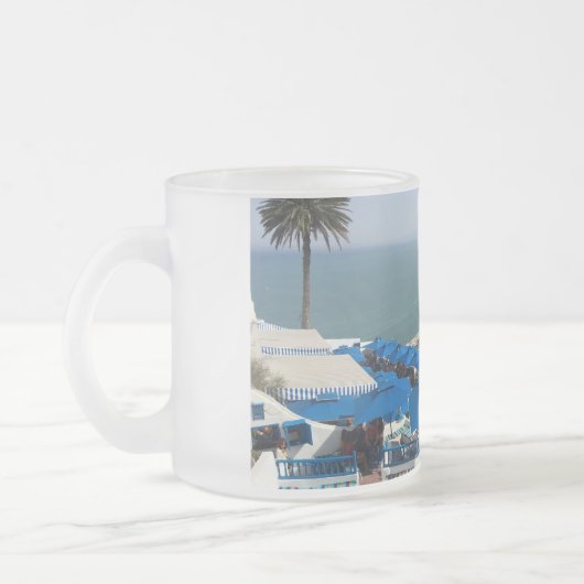 Mug Tunisie Sidi Bou Saïd Matglas Koffiemok (Links)