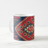 Mug Turc Kilim Tapis tapis Antique Rouge Bleu (Devant gauche)