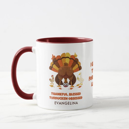 Mug TURDUCKEN OBSESSED Fun Thanksgiving FRIENDSGIVING (Gauche)