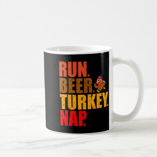 Mug Turkey Trot Running Thanksgiving Run Beer Nap  (Droite)