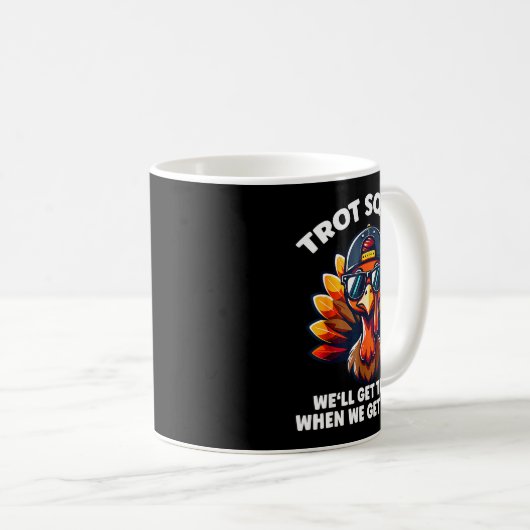 Mug Turkey Trot Squad Funny Thanksgiving Running Costu (Devant droit)
