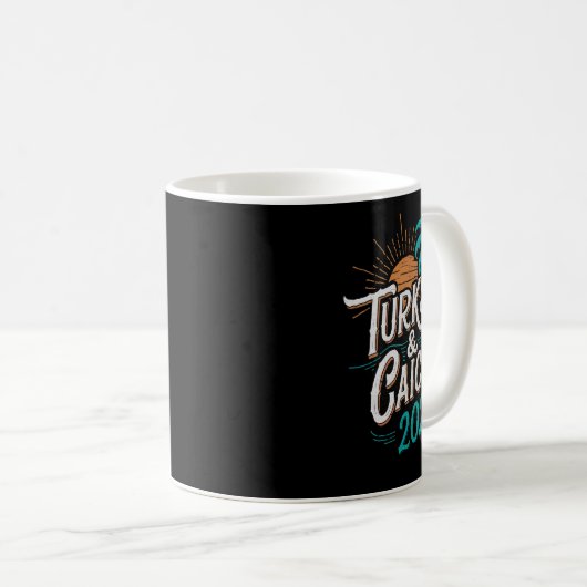 Mug Turks Caicos Islands 2025 Vacances Souvenirs - Uni (Devant droit)