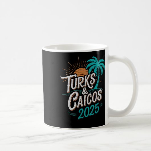 Mug Turks Caicos Islands 2025 Vacances Souvenirs - Uni (Droite)