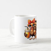 Mug Turquie Boire du café Bow Thanksgiving Turquie Day (Devant gauche)