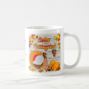 Mug Turquie et citrouilles ~ Jour de l'Action de grâce