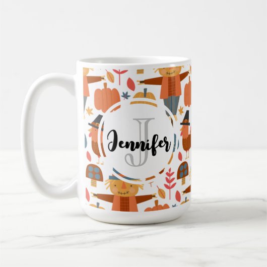 Mug Turquie et Scarecrow Thanksgiving Motif (Gauche)