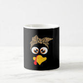 Mug Turquie Face Leopard Headband Femmes Drôle Turquie (Centre)