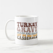 Mug Turquie Haricots Gravés Et Rouleaux Tombent Thanks (Gauche)
