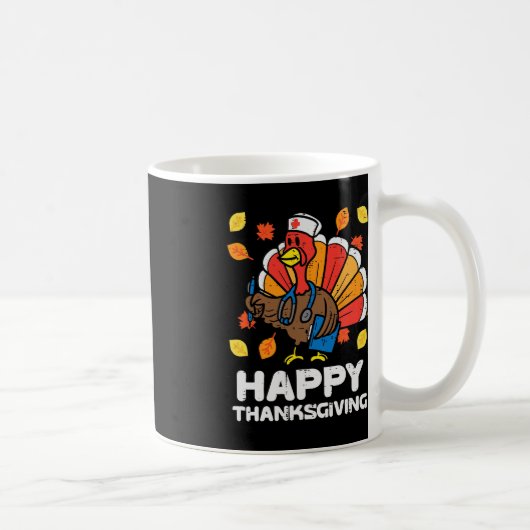 Mug Turquie Infirmière Bon thanksgiving Scrub ICU ER R (Droite)