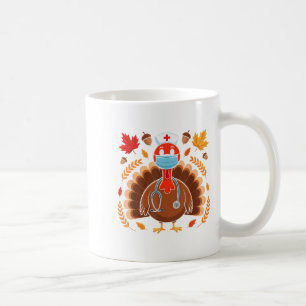 Mug Turquie Infirmière Thanksgiving Scrub Tops Femmes