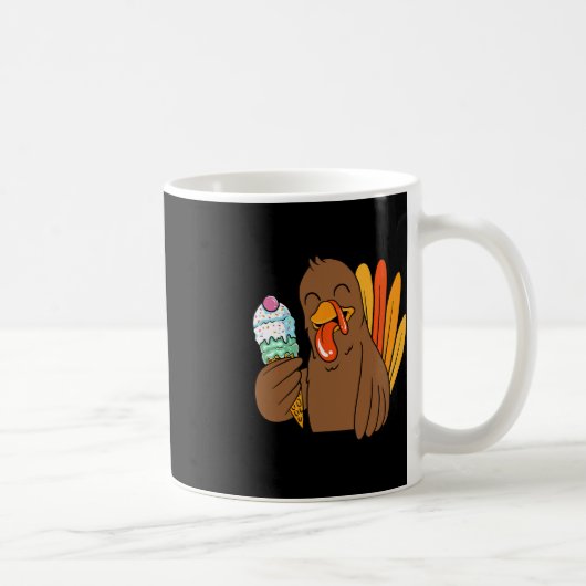 Mug Turquie Manger Crème de glace Thanksgiving Day Fun (Droite)